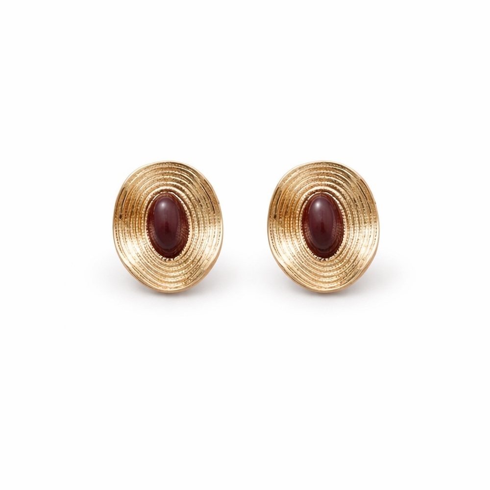 Retro Oval Earrings. (2706)